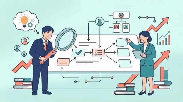 会議設計・1on1・決定と実行の知識を深めるイラスト